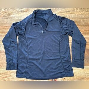 Lululemon women’s Quarter Zip Performance Shirt Long Sleeve Pullover Blue Size L